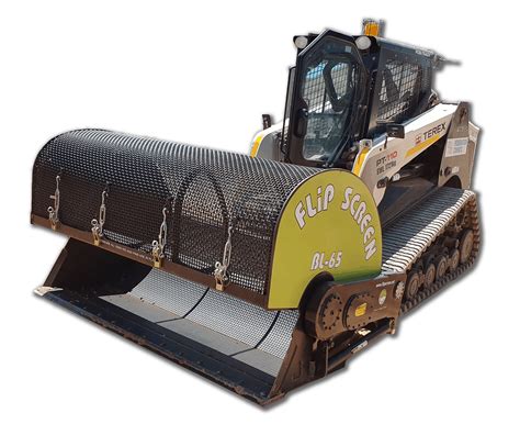 flip screen skid steer|gravel bucket for skid steer.